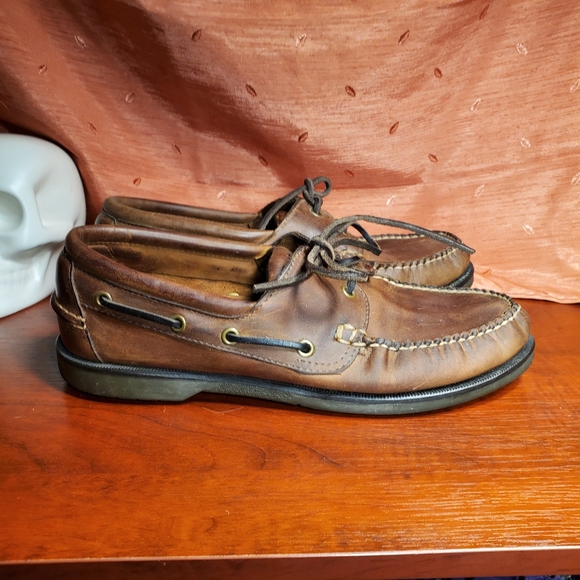 L.L. Bean Shoes | L.L.Bean Brown Leather Blucher Loafer, Boat Shoes. 9.5 | Color: Brown | Size: 9.5 | Thrashgirl's Closet